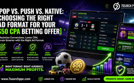 Pop vs. Push vs. Native: Choosing the Right Ad Format for Your $50 CPA Betting Offer