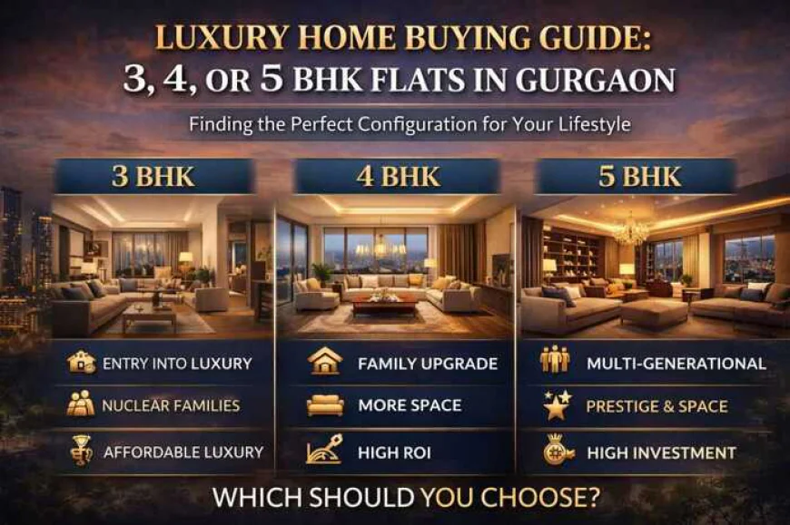 Luxury Home Buying Guide: Choosing Between 3, 4, and 5 BHK Flats in Gurgaon