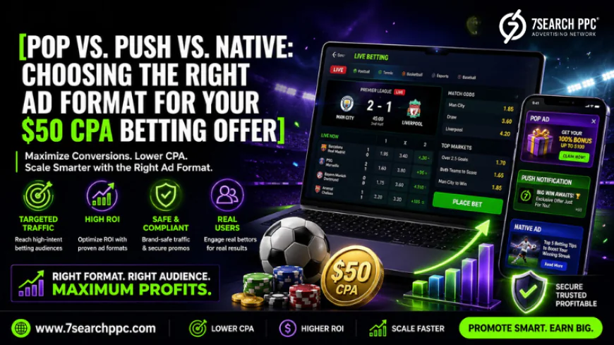 Pop vs. Push vs. Native: Choosing the Right Ad Format for Your $50 CPA Betting Offer