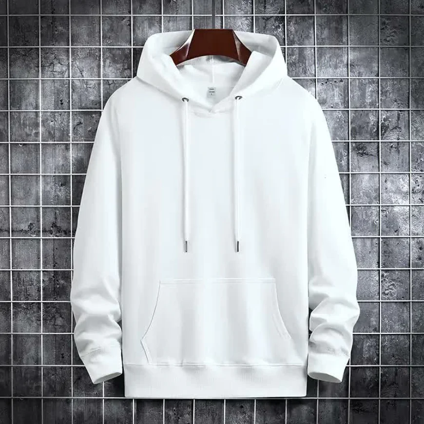 Men's hooded pullover sweater with kangaroo pocket